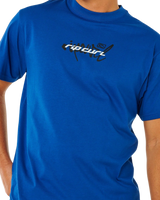 The Rip Curl Mens Inner Visions Blast Over T-Shirt in Electric Cobalt