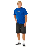 The Rip Curl Mens Inner Visions Blast Over T-Shirt in Electric Cobalt