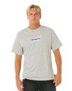 The Rip Curl Mens Inner Visions Blast Over T-Shirt in Grey Marle