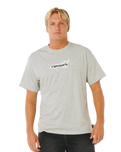 The Rip Curl Mens Inner Visions Blast Over T-Shirt in Grey Marle