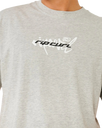The Rip Curl Mens Inner Visions Blast Over T-Shirt in Grey Marle