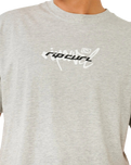 The Rip Curl Mens Inner Visions Blast Over T-Shirt in Grey Marle