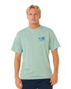 The Rip Curl Mens Pacific Rinse Glass Off T-Shirt in Aloe