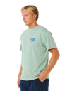 The Rip Curl Mens Pacific Rinse Glass Off T-Shirt in Aloe