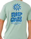 The Rip Curl Mens Pacific Rinse Glass Off T-Shirt in Aloe
