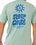 The Rip Curl Mens Pacific Rinse Glass Off T-Shirt in Aloe