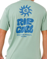 The Rip Curl Mens Pacific Rinse Glass Off T-Shirt in Aloe