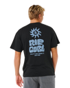 The Rip Curl Mens Pacific Rinse Glass Off T-Shirt in Black