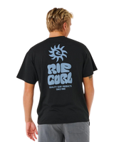 The Rip Curl Mens Pacific Rinse Glass Off T-Shirt in Black