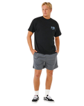 The Rip Curl Mens Pacific Rinse Glass Off T-Shirt in Black