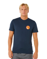 Pacific Rinse Stacked T-Shirt in Dark Navy