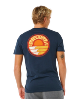 Pacific Rinse Stacked T-Shirt in Dark Navy