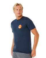 Pacific Rinse Stacked T-Shirt in Dark Navy