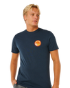 Pacific Rinse Stacked T-Shirt in Dark Navy