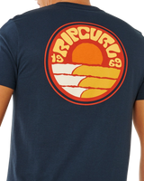 Pacific Rinse Stacked T-Shirt in Dark Navy