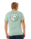 The Rip Curl Mens Pacific Rinse Stacked T-Shirt in Aloe