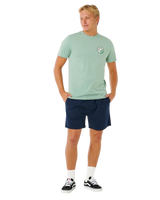 The Rip Curl Mens Pacific Rinse Stacked T-Shirt in Aloe