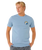 The Rip Curl Mens Pacific Rinse Stacked T-Shirt in Faded Denim