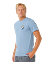 The Rip Curl Mens Pacific Rinse Stacked T-Shirt in Faded Denim
