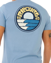 The Rip Curl Mens Pacific Rinse Stacked T-Shirt in Faded Denim