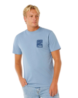 The Rip Curl Mens Keep On Trucking T-Shirt in Faded Denim