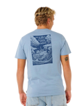 The Rip Curl Mens Keep On Trucking T-Shirt in Faded Denim