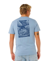 The Rip Curl Mens Keep On Trucking T-Shirt in Faded Denim