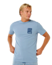 The Rip Curl Mens Keep On Trucking T-Shirt in Faded Denim