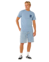 The Rip Curl Mens Keep On Trucking T-Shirt in Faded Denim
