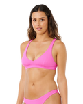 Premium Surf Halter Bikini Top in Super Pink
