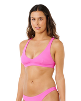 Premium Surf Halter Bikini Top in Super Pink