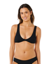 Vibe Surf Bralette Bikini Top in Black