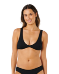 Vibe Surf Bralette Bikini Top in Black