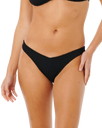 Vibe Surf High Cheeky Bikini Bottoms in Black