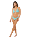 Vibe Surf High Cheeky Bikini Bottoms in Sea Blue