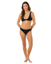 Vibe Surf Good Hipster Bikini Bottoms in Black