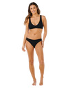 Vibe Surf V Neck Bikini Top in Black