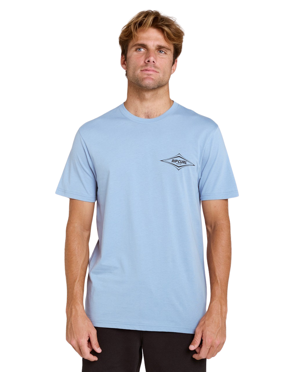 Streamline Diamond T-Shirt in Faded Denim