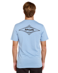 Streamline Diamond T-Shirt in Faded Denim