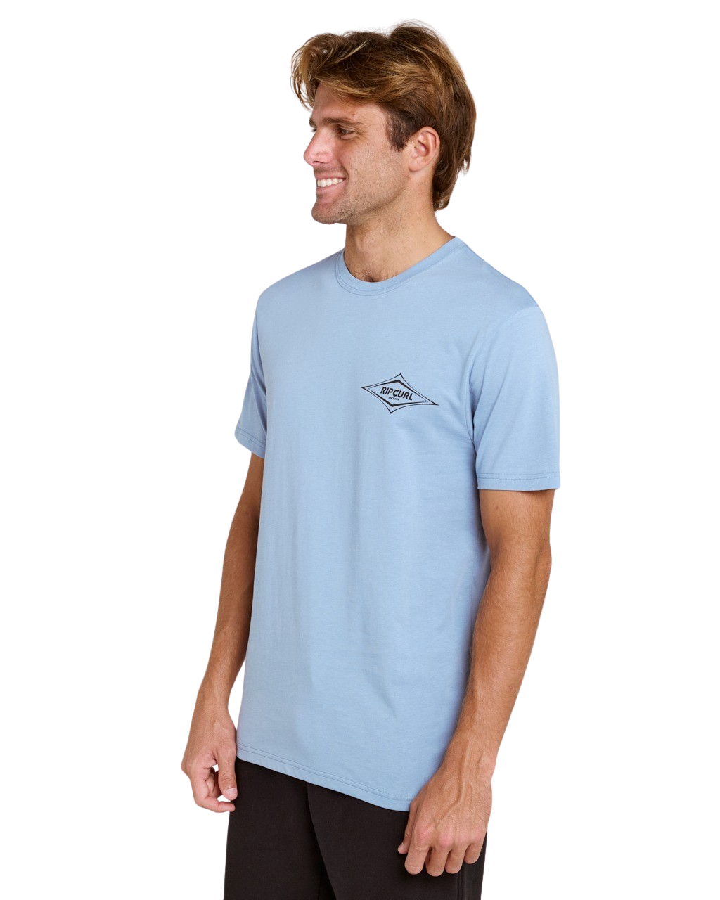 Streamline Diamond T-Shirt in Faded Denim