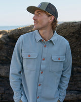 Island Heavy Twill Shirt in Faded Denim