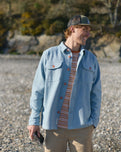 Island Heavy Twill Shirt in Faded Denim