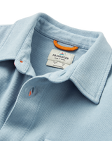 The Passenger Mens Island Heavy Twill Shirt in Faded Denim