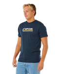 The Rip Curl Mens Streamline Likemumma T-Shirt in Dark Navy