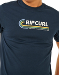 The Rip Curl Mens Streamline Likemumma T-Shirt in Dark Navy