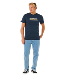 The Rip Curl Mens Streamline Likemumma T-Shirt in Dark Navy