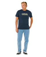 The Rip Curl Mens Streamline Likemumma T-Shirt in Dark Navy