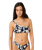 Topanga Geo Crop Bikini Top in Black