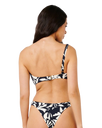 Topanga Geo Crop Bikini Top in Black