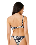 Topanga Geo Crop Bikini Top in Black